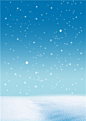 简约清新蓝色下雪节日背景
