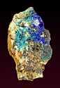 Linarite with Caledonite from Scotland