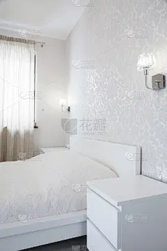 壁纸,色彩鲜艳,卧室,窗帘,华贵,舒服,床,现代,装饰物,豪宅