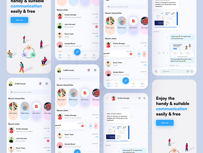 Chat app design app design chat app chatting app communication message ...