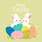 Hand drawn cute easter illustration