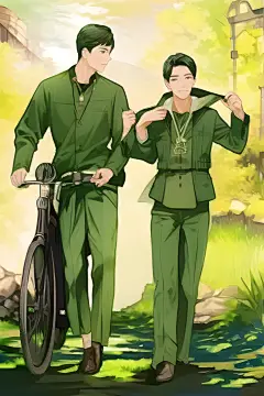 可商底图，ai绘画【年代双人】