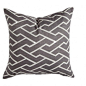 CHARCOAL CITY MAZE PILLOW: Navigating through bustling city streets, this fresh geometric pops in every color.: 
