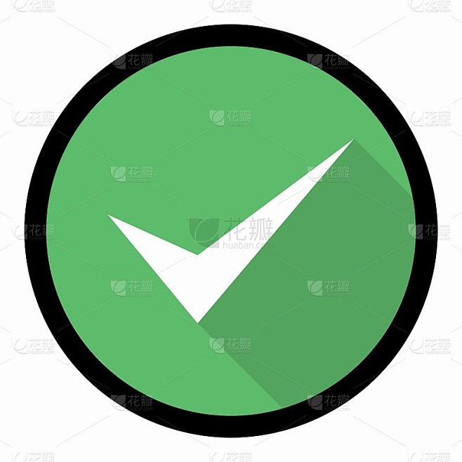 打勾，打勾，接受，批准，是，正确，好的，正确的选择，任务完成，投票。-矢量标记符号绿色。黑色笔触和阴