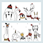 可爱动物卡通矢量图案手绘手机壳抱枕家居设计背景图案（2） - 设汇