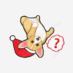 手绘柯基犬 插画 贺卡 元素 免抠png 设计图片 免费下载 页面网页 平面电商 创意素材
