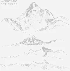手绘山高清素材 卡通山 户外运动 手绘山 高山 免抠png 设计图片 免费下载