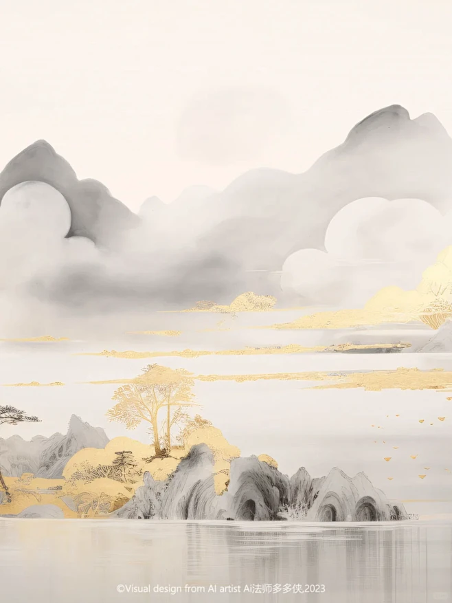 东方美学-千里江山|国风山水风景背景图 - 小红书