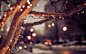 （3888 x2430）城市 树木 圣诞灯 冬季 自然 城市 景深 散景
