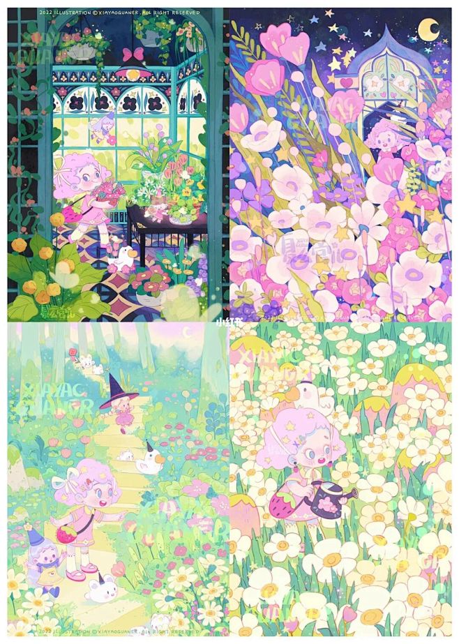 【夏夏插画】花之物语 : 花花世界迷人眼...