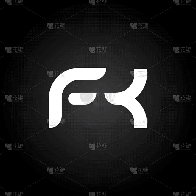 initial letter fk logo design template creative图片_logo图片素材-花瓣网