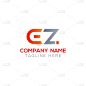 initial ez letter logo with creative modern