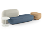 okome 002 + small table b + pouf by Alias | Modular seating systems