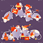 2020 Mouse Happy New Year template badge, insignia