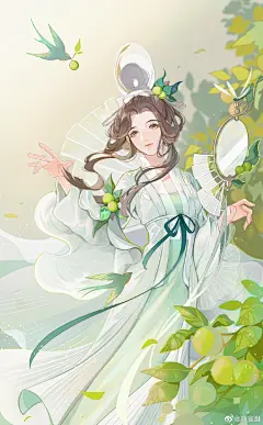 忘川风华录手游超话#共逢桃源绘风华#
和羞走，倚门回首，却把青梅嗅。
画了忘川新出的李清照大美女这个设计真的好漂亮呀又仙又温柔 卷里抽1位使君送【128】～ ​​​​