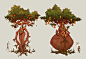 Tree Mothers and Plant Babies, Moniek Schilder : Just some pregnant tree ladies I did as a personal project.