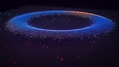 抽象技术大数据背景概念。 人工智能技术。 大数据和网络安全。 数据集、区块链、服务器的传输和存储。 抽象背景。 3d 插图。 高级照片