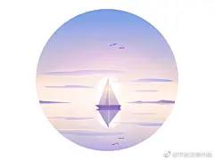 #灵感资料库# #设计秀# 扁平风风景插画 ​​​​
