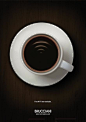 咖啡厅广告：免费Wi-Fi。巧妙，简单，不浮夸！