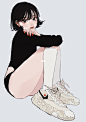 这大概就是心动吧少女头像插画师tamimoon