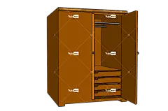 壁橱 衣柜 橱柜 内阁 贮存 家具 衣架 抽屉 木制的