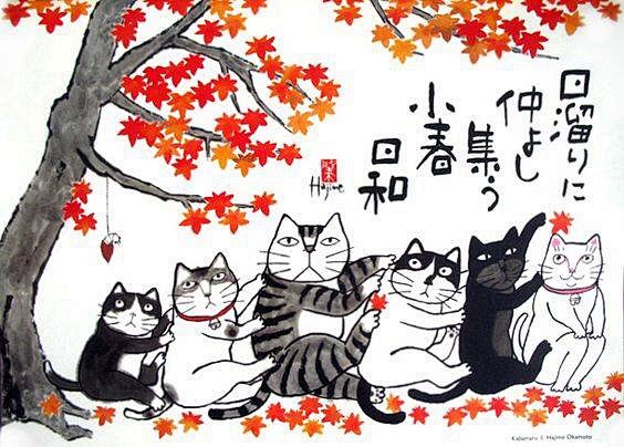 开运猫，浮世绘。丨来自日本艺术家Haji...
