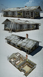 废弃村庄的房屋，Pavel Pavaks：废弃村庄工程的低矮房屋