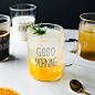 屋子ins玻璃字母水杯早餐杯 good morning耐高温牛奶果汁咖啡杯-淘宝网