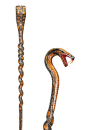 Handmade SPECIAL Unique Cobra Snake  Walking Stick Cane Canes