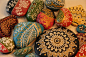 painted pebbles by Zamzam Design, via Flickr