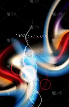 色彩亮丽，灯光效果上有黑色、液体风格的多色波浪形