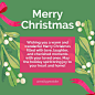 Green and Pink Festive Mery Christmas Greeting Instagram Post