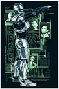 poster adobe illustrator ILLUSTRATION  robocop tribute Vector Illustration 80's Action Movie