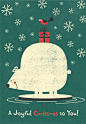 圣诞节插画海报设计 平面设计--创意图库 #采集大赛#