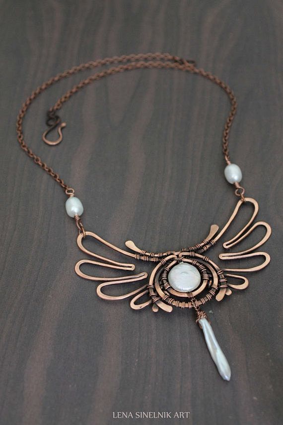 Copper necklace, Wir...