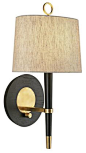 Jonathan Adler Ventana Brass Plug-In Wall Lamp - This hotel Style Lamp is perfect for bedrooms