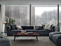 Sectional fabric sofa with removable cover SHANGAI | Sofa by poliform