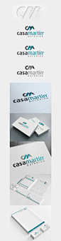 Casa Martin, #Battery, #Blue, #Branding, #Business #Card, #Letter, #Logo, #Print, #Stationary