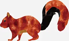 水彩动物免抠素材_新图网 https://ixintu.com 卡通松鼠 学习 小可爱 幼儿学习 插画 涂抹 精美 绘画