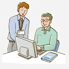 请教问题的工作人员矢量图高清素材 工作 插画 日常生活 矢量图 免抠png 设计图片 免费下载