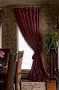 Elegant Red Window Treatments #curtains #red #window#trim #ideas #decor #design #interior