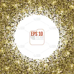 白色背景上随机下落的3d金色星星的抽象图案。闪光模板横幅，贺卡，圣诞和新年卡，邀请，明信片，纸包装。