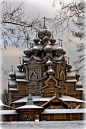 Old wooden church in Sudal, Russia