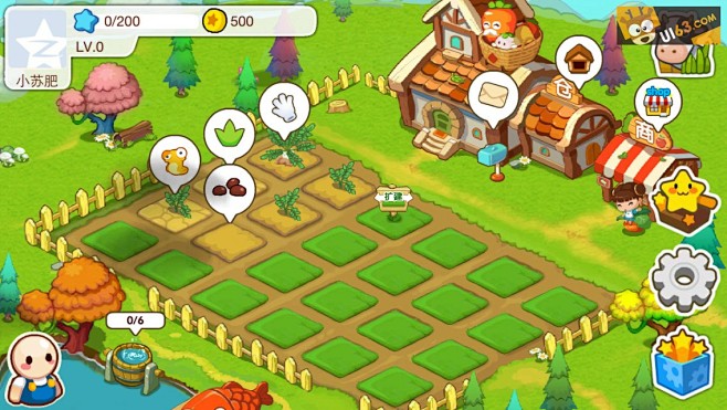 手机游戏《qq农场》界面设计UI
