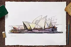 世界著名古迹水彩插画欣赏