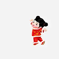 小女孩红衣新年免抠素材_新图网 https://ixintu.com 小女孩 新年 红衣