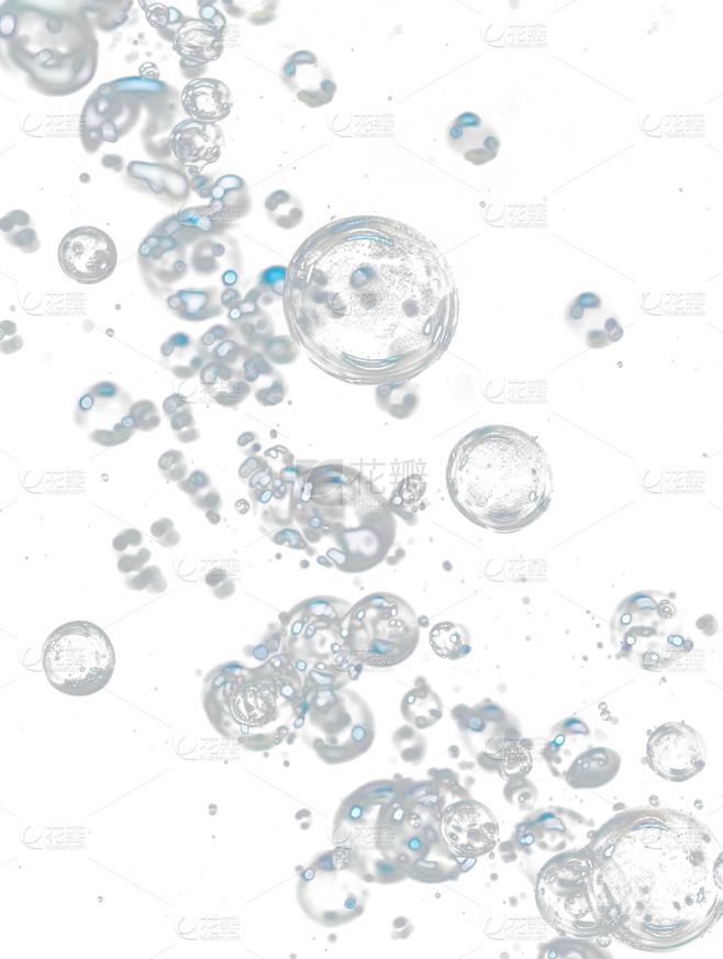特效通用实景多个气泡元素素材