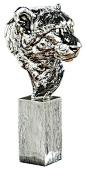 Classic Leopard Table Bust Sculpture contemporary-decorative-objects-and-figurines