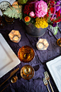 Jewel toned tablescape | Morgan Miller Photography | see more on: http://burnettsboards.com/2016/01/indian-summer-wedding-inspiration/