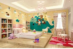 卡通墙纸 儿童房壁纸幼儿园主题房墙纸大型壁画环保无缝墙布呆萌-淘宝网